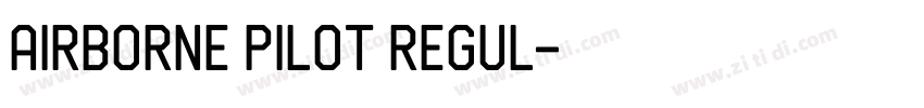 Airborne Pilot Regul字体转换